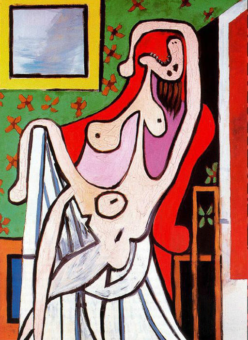 "Nu sur fond rouge" de Picasso.